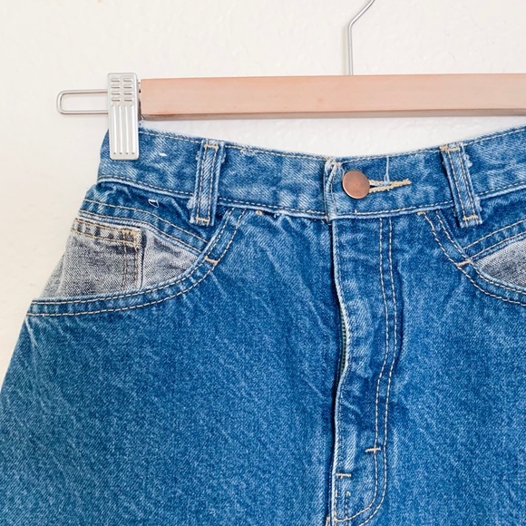 Vintage Extra Small Denim High Waisted Skirt - Picture 2 of 5